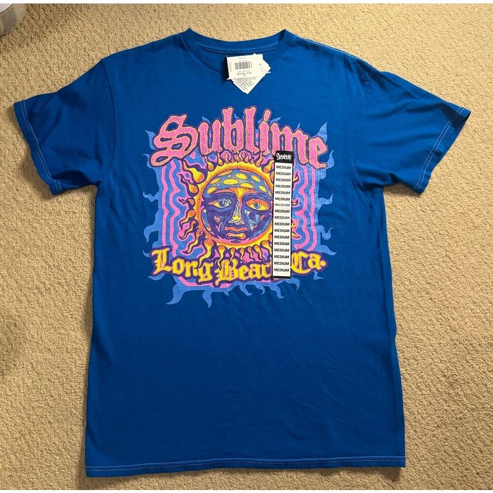 NWT Spencer's Sublime Long Beach Blue Tee